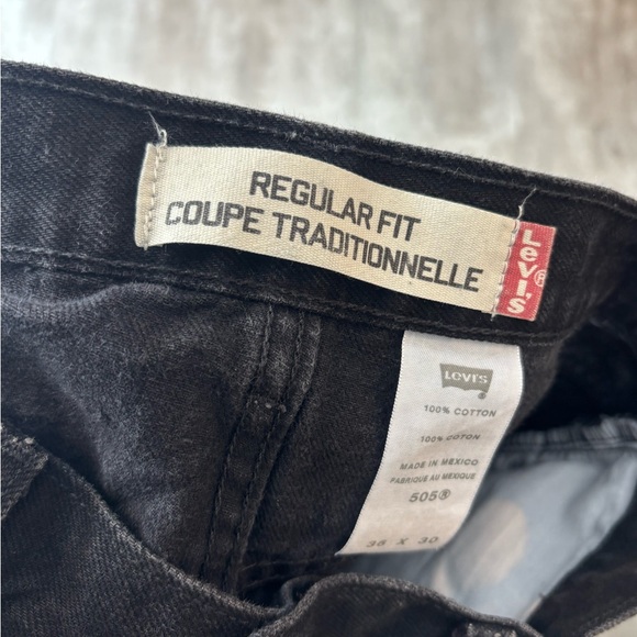 Y2K Levi’s 505 Regular Fit Jeans Men’s 34x30 Black - Picture 5 of 7